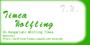 timea wolfling business card